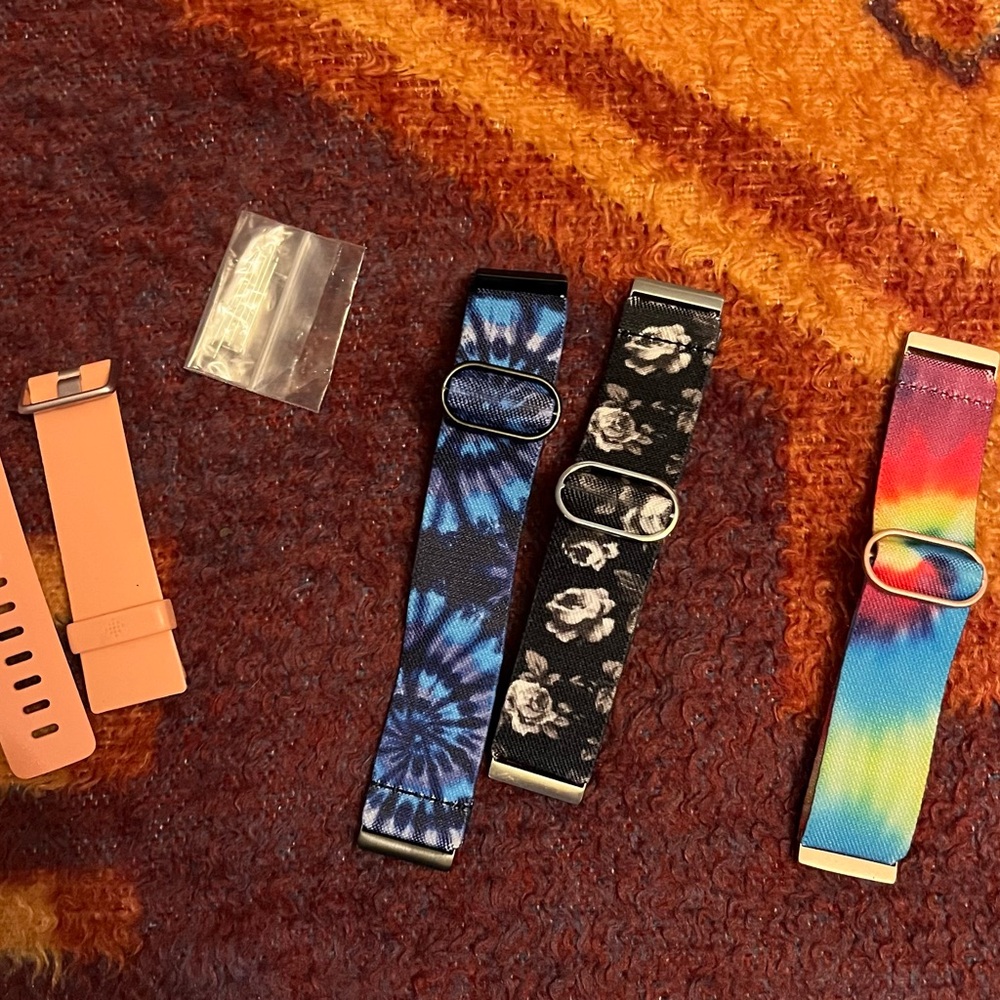Fitbit Watch Bands in Tie-Dye, Floral, and Solid Colors